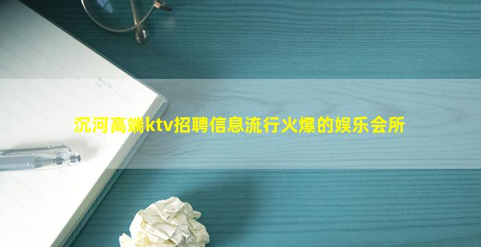 沉河高端ktv招聘信息流行火爆的娱乐会所